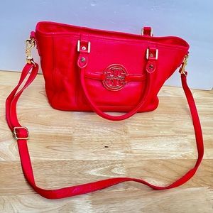 Tory Burch Amanda crossbody Red/pink hobo satchel bag